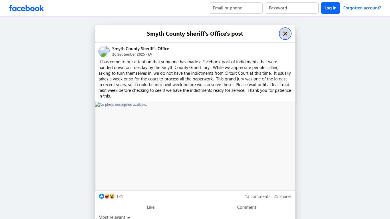 It has come to our... - Smyth County Sheriff's Office Facebook